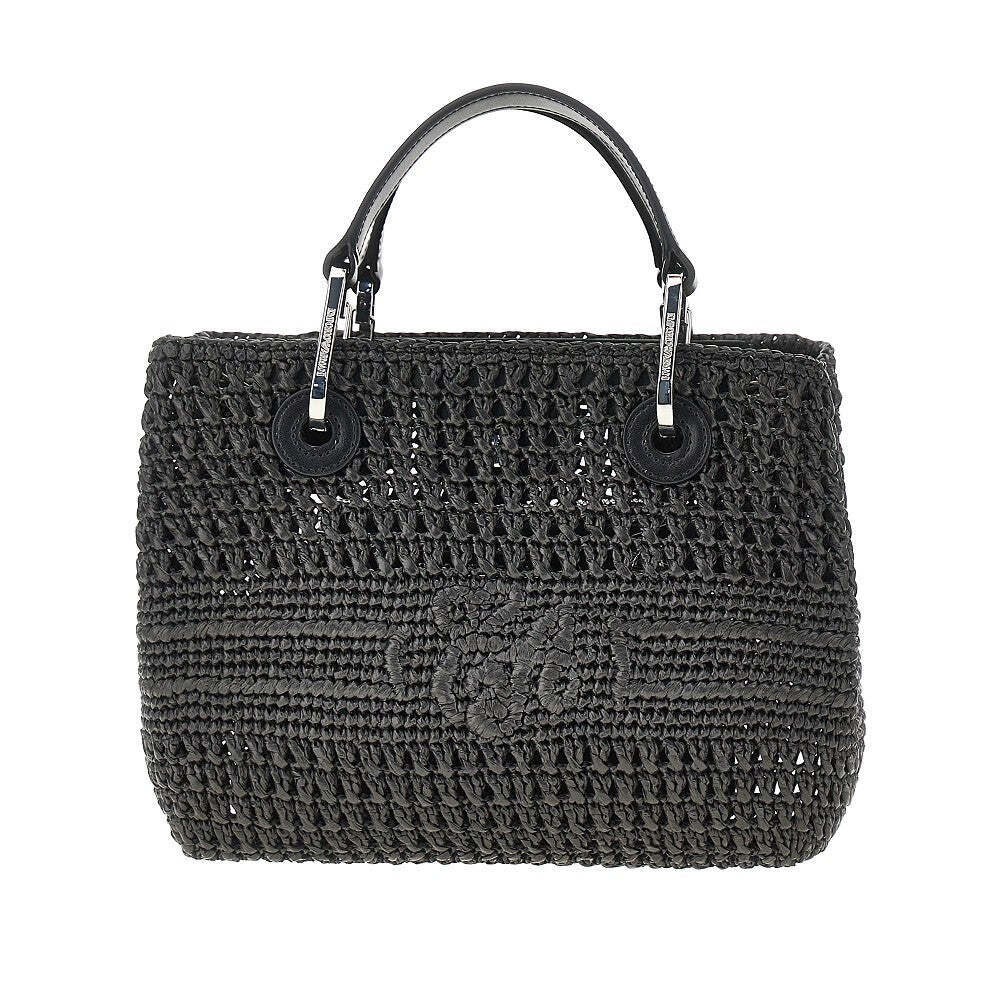 Emporio Armani Woven Raffia Small Myea Bag